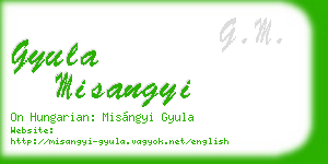 gyula misangyi business card